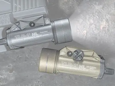 Streamlight TLR1-HL Handgun Weapon Mounted Light Low-poly 3D model