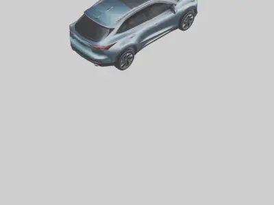 Hybrid Crossover SUV model Low-poly 3D model