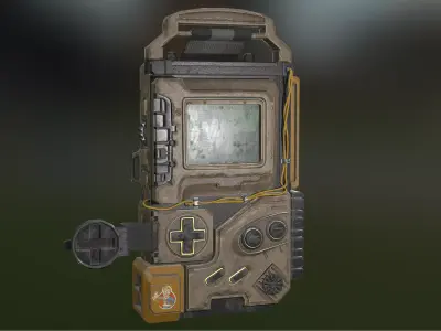 Retro Futuristic  Game-Ready Game Boy Prop Low-poly 3D model