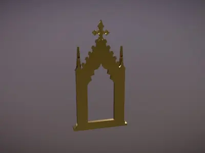 Antique Gothic frame for mirror or wall ornament 3D print model