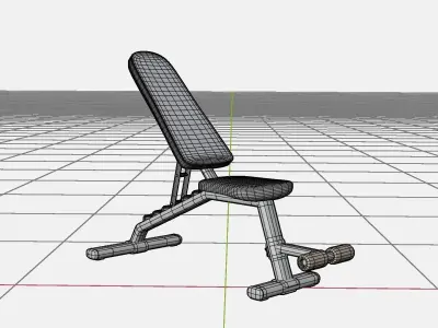Modern Benchpress machine 3D model