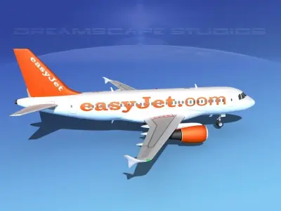 Airbus A319 Easyjet 3D model