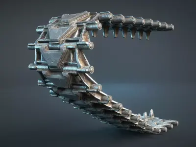 M2 Bradley and M270 MLRS Tracks Early Low-poly 3D model