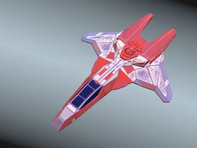 Sci Fi ship Low-poly 3D model