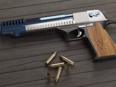 Handgun Morningstar Low-poly 3D model