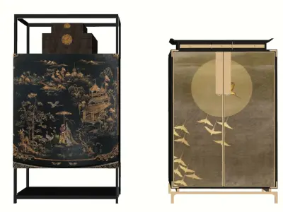 Oriental Furniture Duo 3D model