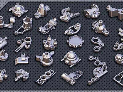 Sci-Fi Hard Surface KITBASH 50 DETAILS 3D model from CGTrader