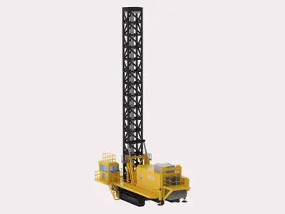 Drill Rig Mining DMH Simplified Low-poly 3D model