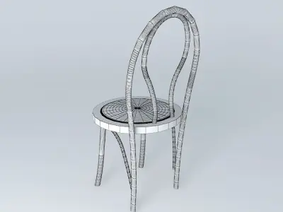 bent wood cafe chair Free 3D model