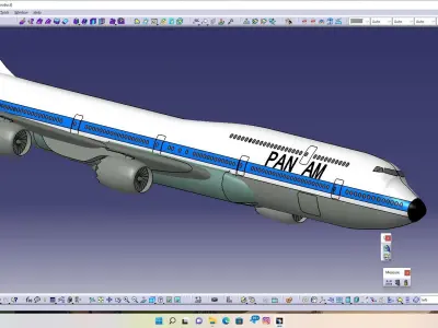 boeing 747 pan am 3D model