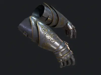 Armor Gloves  Low-poly 3D model