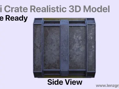 Scifi Crate Low-poly 3D model purchase