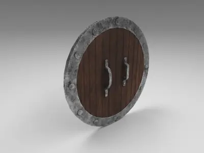 Medieval shield 2 Low-poly 3D model