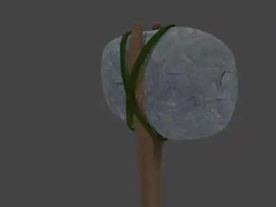 3d Survival Medieval Axe Free low-poly 3D model