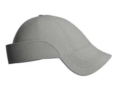 Grey Ball Cap 3D model