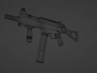 UMP-45 SMG Model Low-poly 3D model
