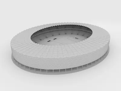 Soccer Stadium 02 3D model purchase
