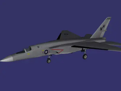 North American A-5 Vigilante Free low-poly 3D model
