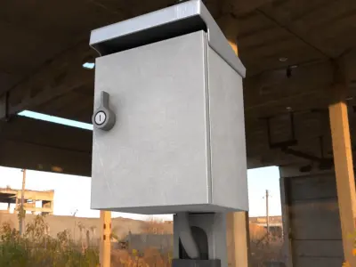 Electrical Control Box  Low-poly 3D model