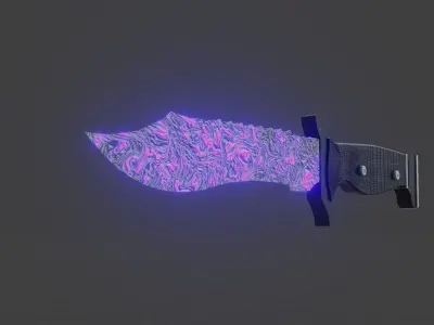 Violet lava Low-poly 3D model