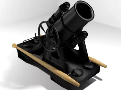 Mortar - Type Minenwerfer 3D model