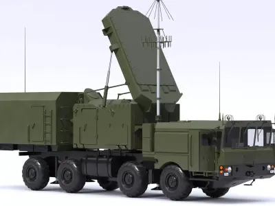 92N6e Grave Stone Radar 3D model