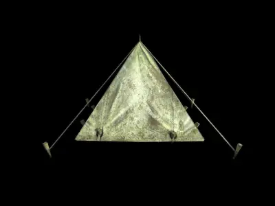 Military Tent - 3 - PBR - Textured Low-poly 3D model