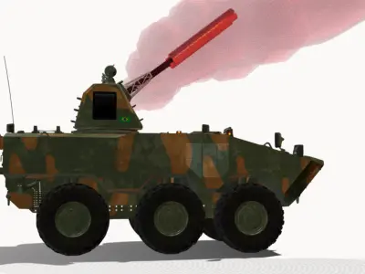 guarani 6x6 x br Low-poly 3D model