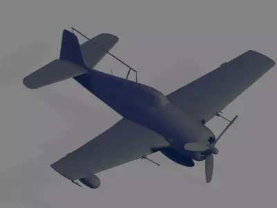 F6F-5N Hellcat 3D model