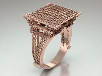 Eiffel tower ring 3D print model