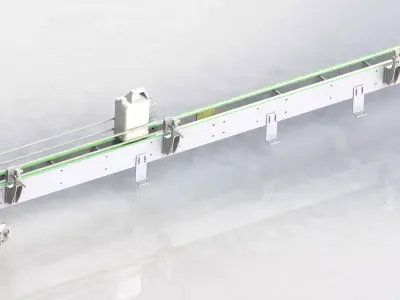 Labeling machine assembly line 3D model