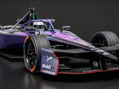 TAG Heuer Formula E Team 2025 Gen3 Evo Race Car 3D model