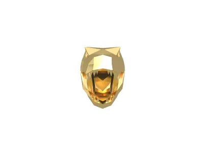 Tyrannosaurus Rex Head v1 003 Low-poly 3D model