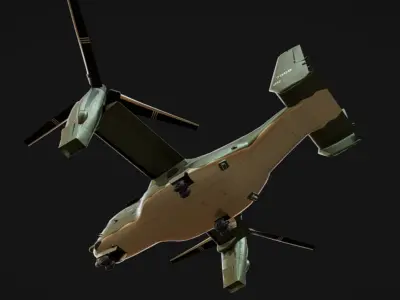 CV-22 Osprey Low-poly 3D model