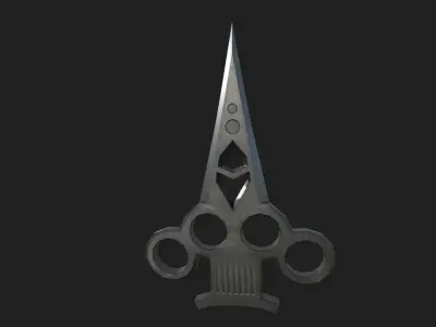 Modern bladed knuckle Low-poly 3D model