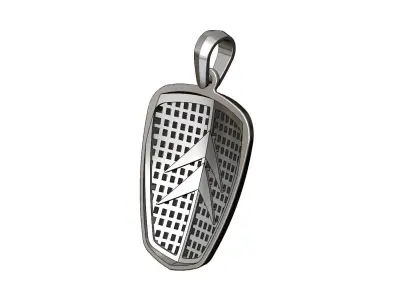 French automotive logo and grill pendant charm 3D print model