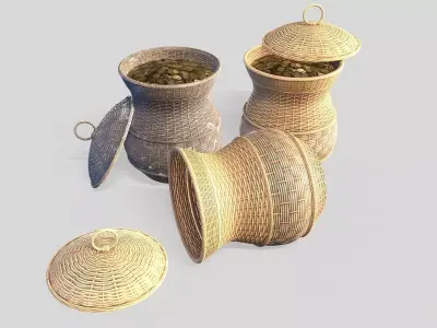 Basket 15 Low-poly 3D model