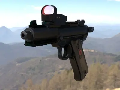 RUGER TACTICAL PISTOL Low-poly 3D model