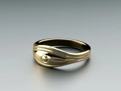 Eye of Ra - Printable Ring 3D print model