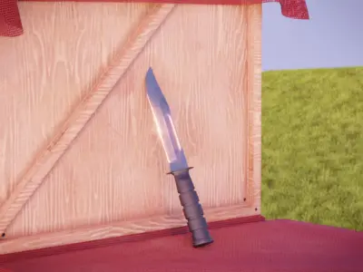 Combat Knife Free 3D model get