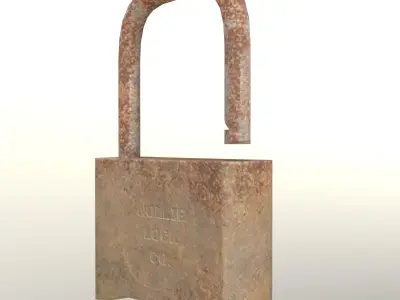 Padlock Clean and Rusty - Unity - HDRP - UE4 Low-poly 3D model