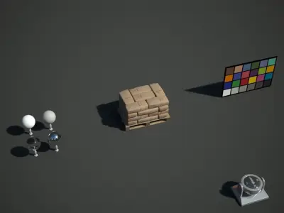 Cement Material Stack Low-poly 3D model