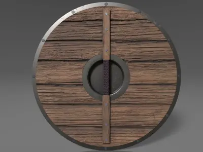 Viking Shield  Low-poly 3D model