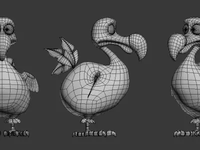 Dodo bird model Low-poly 3D model