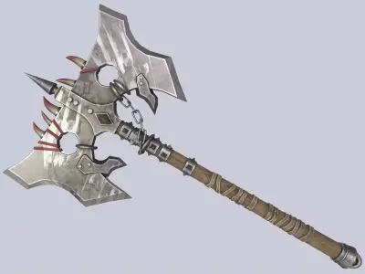 Orc axe Low-poly 3D model