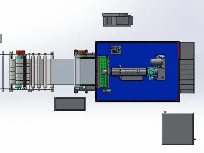 Melt spray cloth production line 3D model