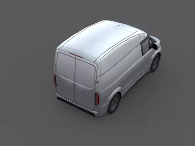 Next-Gen Electric Utility Van Low-poly 3D model