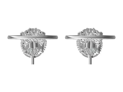 Antique Diamond Bird Hip Hop Earring 3D print model