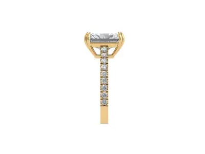 Emerald Radiant Ring 3D print model 8