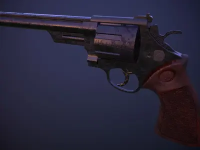 The Jokers Revolver Low-poly 3D model